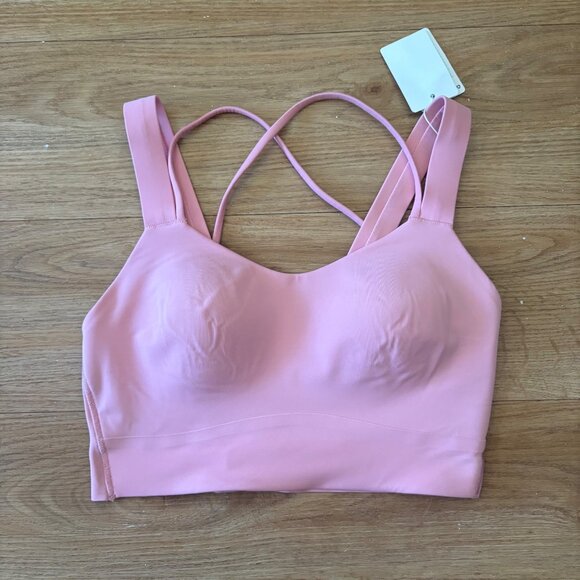 Lululemon Athletic Like A Cloud Longline Bra D/DD Pink Tide NWT Women’s Size 4 - Picture 1 of 6